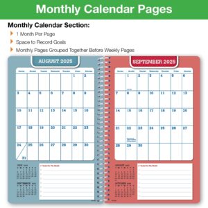 Global Datebooks Dated Middle School or High School Student Planner for Academic Year 2025-2026 Includes Ruler/Bookmark and Planning Stickers (Block Style - 5.5"x8.5" - Doodles) - Image 7