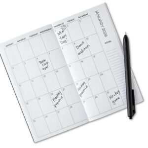 Pen+Gear April 2025-March 2027 24-Month Monthly Planner, Black, 3.75″ x 6.75″