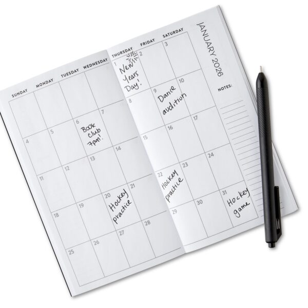 Pen+Gear April 2025-March 2027 24-Month Monthly Planner, Black, 3.75″ x 6.75″