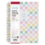 Blue Sky Monthly Weekly Notes Medium Planner, 5.875″ x 8.625″, Fun Checker 12-Month (July 2025 – June 2026)