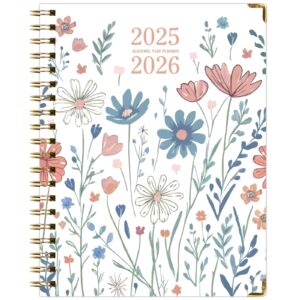 Academic Year 2025-2026 Planner, June 2025 - July 2026, 8.5"x11" Daily Weekly Monthly Planner Yearly Agenda, Hardcover, Bookmark, Pocket Folder and Sticky Note Set (Colorful Botanicals) - Image 6