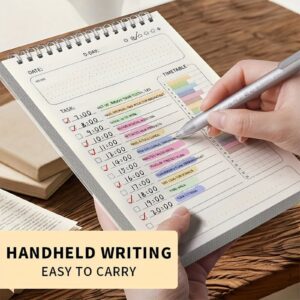 A5 Spiral Plan Agenda, Notebook with Schedule, Daily Checklist Plan, 160 Page Thick Notebook, Office and Learning Supplies, Stationery, Office and School Supplies Schedule and Task Organizer - Image 9