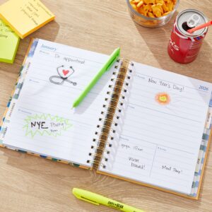 Pen+Gear Monthly Medium (7.25" x 8.25") Planner Blueberry & Floral 15-Month April 2025-June 2026 - Image 2