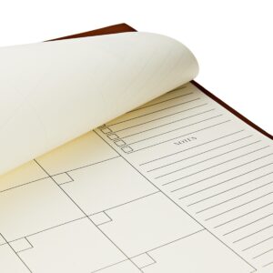 Pen+Gear 12 Month Medium (18.5” x 12.5”) Cognac Brown Undated Simulated Leather Desk Pad Calendar - Image 4