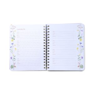 Think Ink Monthly Weekly Med. (6.75" x 8.37") Cream Wildflower 15 Month Apr 2025 - Jun 2026 Planner - Image 3