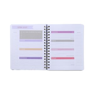 Think Ink Monthly Weekly Med. (6.75" x 8.37") Cream Wildflower 15 Month Apr 2025 - Jun 2026 Planner - Image 8
