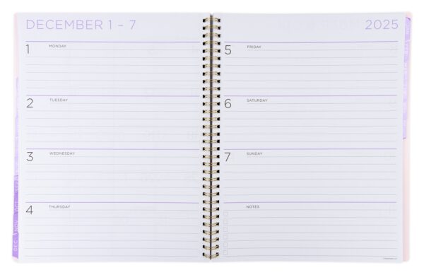 See it Bigger Monthly Weekly Planner Large (9.25″ x 11″) Blue Floral, 15 month, Apr 2025-Jun 2026