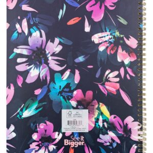 See it Bigger Monthly Weekly Planner Large (9.25″ x 11″) Blue Floral, 15 month, Apr 2025-Jun 2026