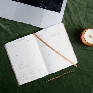 Think Ink Monthly Weekly Med. (5.625" x 7.875") Navy Grid 15 Month Apr 2025 - Jun 2026 Flex Planner - Image 3