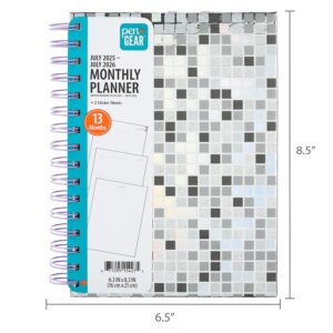 Pen+Gear 13-Month Monthly Planner, Disco, 6.3" x 8.3", Silver, July 2025-July 2026 - Image 6