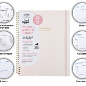 See it Bigger Monthly Weekly Planner Fitness Large (9″ x 11″) 12 Month Undated - Image 2