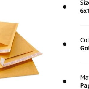 supplyhut 10 2 8.5×12 Kraft Bubble Padded Envelopes Mailers Shipping Case 8.5”x12” Gold