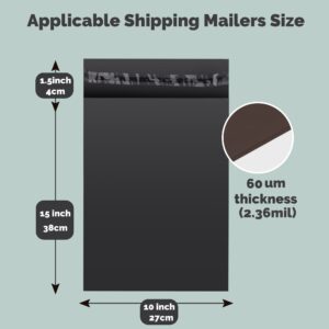 JENCENBIO Compostable Mailers Bags, 10x15inch, 50 Pack with self-sealing strip for Shipping bag, Shipping Envelopes,clothing packaging - Image 2