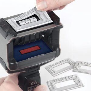Trodat Professional Date Stamp 5440L – Self-Inking with ENTERED, PAID, FAXED and RECEIVED messages – Red and Blue Impression - Image 4