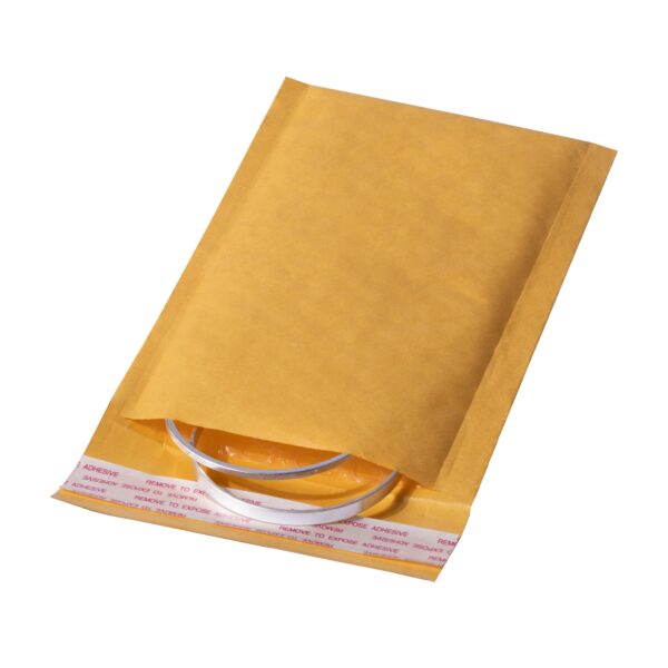 Duck Self-Seal Kraft Bubble Mailer 000, 4″ x 7″, Solid Print, 2 Pack