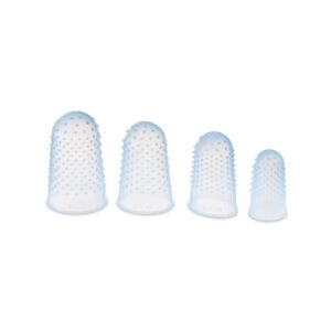 Pen+Gear Silicone Fingertip Protectors, Translucent Blue, 12 Count