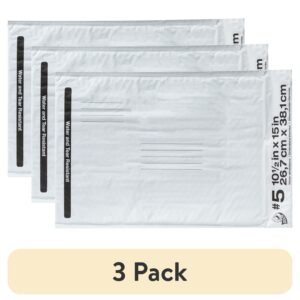 Duck Max Strength Self-Sealing Poly Bubble Mailer 5, 10.5″ x 15″, Solid White