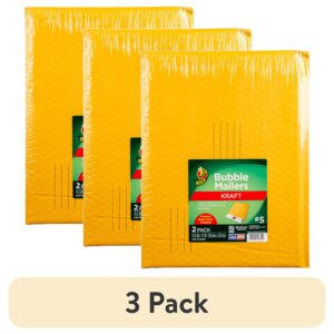 Duck Self-Seal Kraft Bubble Mailer 5, 10.5" x 15", Solid Print, 2 Pack - Image 9