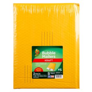Duck Self-Seal Kraft Bubble Mailer 5, 10.5" x 15", Solid Print, 2 Pack - Image 10