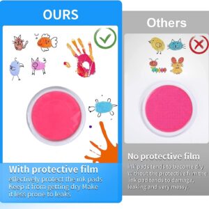 8 Colors Rainbow Washable Large Ink Pads for Rubber Stamps Kids (Pack of 8) - Image 4