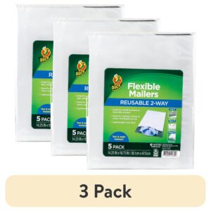 Duck Self-Seal Reuseable Poly Flexible Mailer, 14" x 18", Solid Print, 5 Pack - Image 10