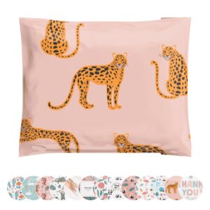 a la mode Mailers Animal Print Cheetah Strawberry Safari Reusable 12.5x15 Poly Mailers 50 Pack - Image 1