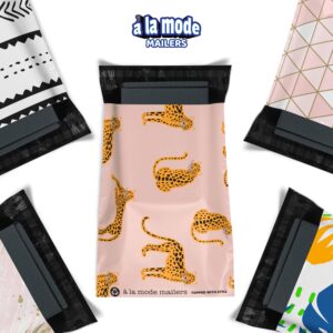 a la mode Mailers Animal Print Cheetah Strawberry Safari Reusable 12.5x15 Poly Mailers 50 Pack - Image 47