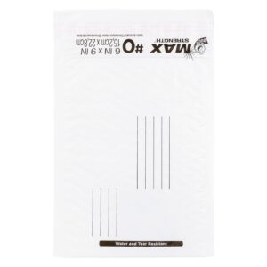Duck Max Strength Self-Sealing Poly Bubble Mailer 0, 6" x 9", Solid White, 25 Pack - Image 6