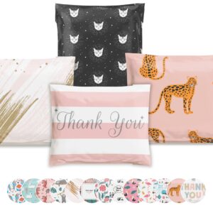 a la mode Mailers Animal Print Cheetah Strawberry Safari Reusable 12.5x15 Poly Mailers 50 Pack - Image 101