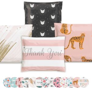 a la mode Mailers Animal Print Cheetah Strawberry Safari Reusable 12.5x15 Poly Mailers 50 Pack - Image 115