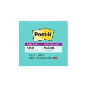 Post-it Super Sticky Notes, 3 in x 3 in, Bright Pink, 1 Pad