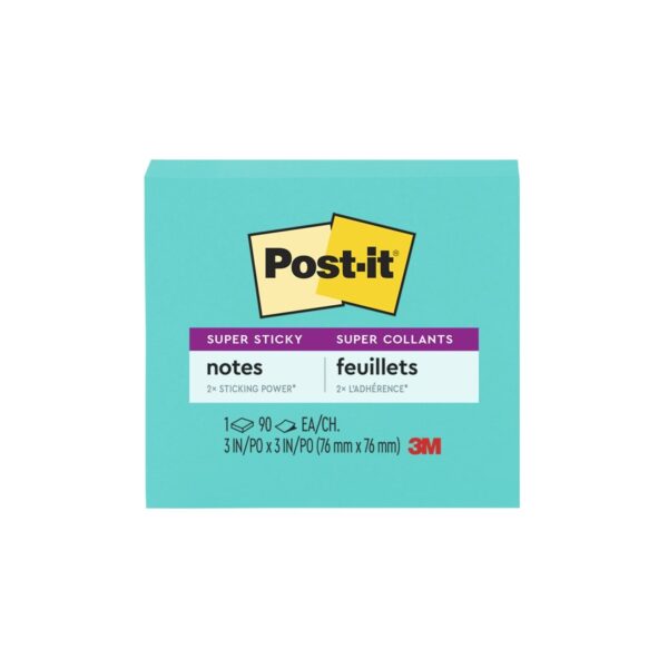 Post-it Super Sticky Notes, 3 in x 3 in, Bright Pink, 1 Pad