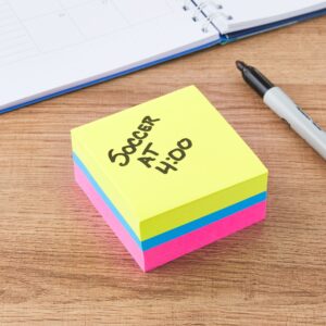 Pen+Gear Sticky Notes Cube, Multicolor, 3” x 3”, 400 Sheets