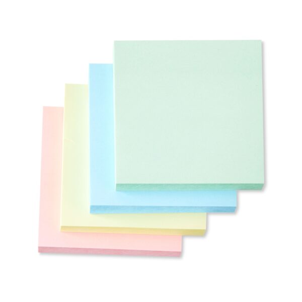 Pen + Gear Sticky Notes, 3 in. x3 in., Assorted Pastel, 100 Shts/Pad, 4 Pads