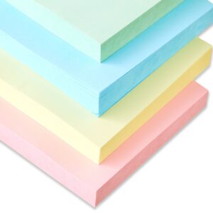 Pen + Gear Sticky Notes, 3 in. x3 in., Assorted Pastel, 100 Shts/Pad, 4 Pads