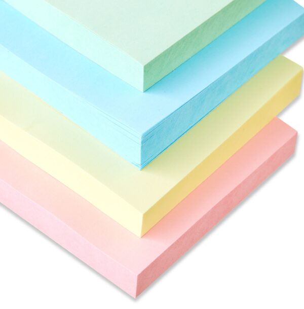 Pen + Gear Sticky Notes, 3 in. x3 in., Assorted Pastel, 100 Shts/Pad, 4 Pads