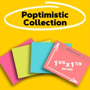 Post-it Notes, 1 3/8 in x 1 7/8 in, Poptimistic, 4 Pads