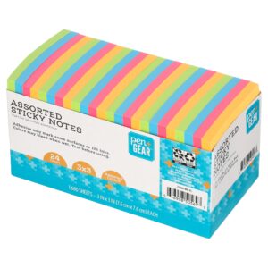 Pen + Gear Paper Sticky Notes, Neon, 3″ x 3″, 1680 Sheets, 24 Counts