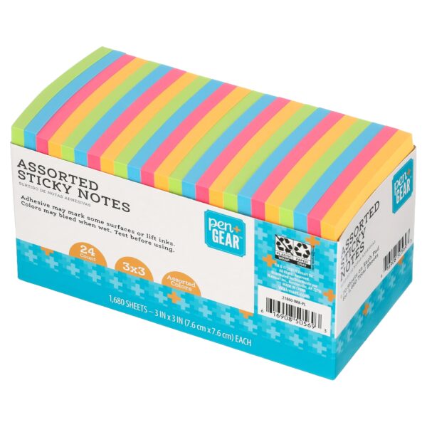 Pen + Gear Paper Sticky Notes, Neon, 3″ x 3″, 1680 Sheets, 24 Counts