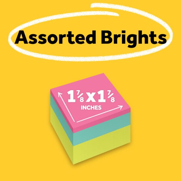 Post-it Notes Cube, Bright Colors, 1 7/8″ x 1 7/8″, 1 Cube