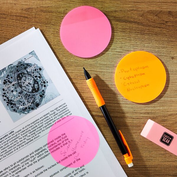 Pen + Gear Transparent Circular Sticky Notes,50 Count,Size 70mm