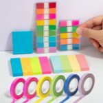 Mr. Pen- Sticky Note and Tape Set, Sticky Index Tabs, Small Sticky Notes, Highlighter Tape, Colorful Sticky Tabs for Notebooks
