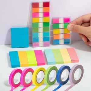 Mr. Pen- Sticky Note and Tape Set, Sticky Index Tabs, Small Sticky Notes, Highlighter Tape, Colorful Sticky Tabs for Notebooks