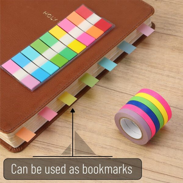 Mr. Pen- Sticky Note and Tape Set, Sticky Index Tabs, Small Sticky Notes, Highlighter Tape, Colorful Sticky Tabs for Notebooks