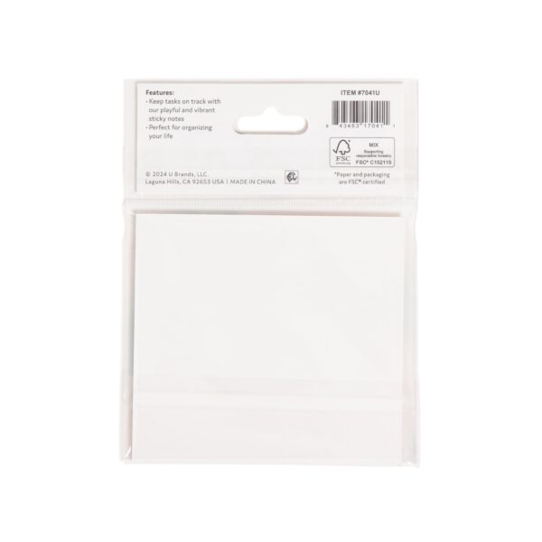 U Brands Mini Sticky Notes, Set of 4, 1.4 x 1.4 in., 25 Sheets Each, Painted Fruits Design