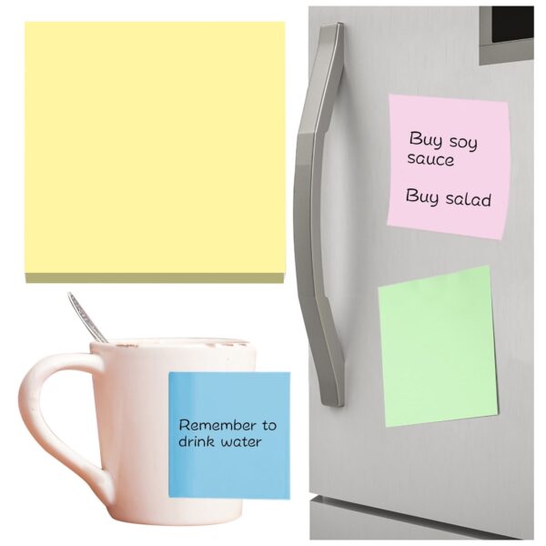Preplabs Sticky Notes Pastel Sticky Notes – 100-Sheet 3×3″ Super Sticky Notes in Light Pink