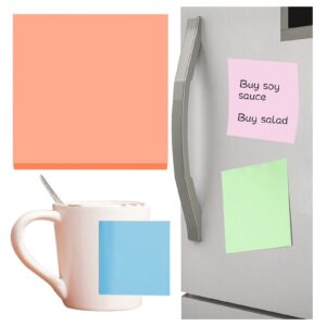 Preplabs Sticky Notes Pastel Sticky Notes – 100-Sheet 3×3″ Super Sticky Notes in Light Pink