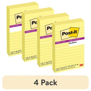 Post-it Super Sticky Lined Notes, 4" x 6", Canary Yellow, 3 Pack - Image 9
