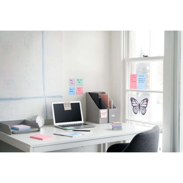 Post-it Recycled Super Sticky Notes Made with 100% Recycled Paper, 3 in x 3 in, Wanderlust Pastels, 5 Pads