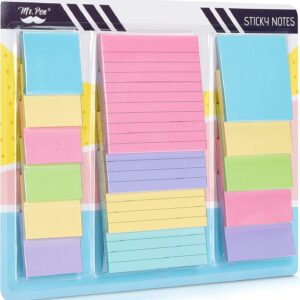 Mr. Pen- Sticky Notes Set, Assorted Sizes, 15 pcs, Pastel Colors, Sticky Note Pads, Bible Sticky Notes - Image 1